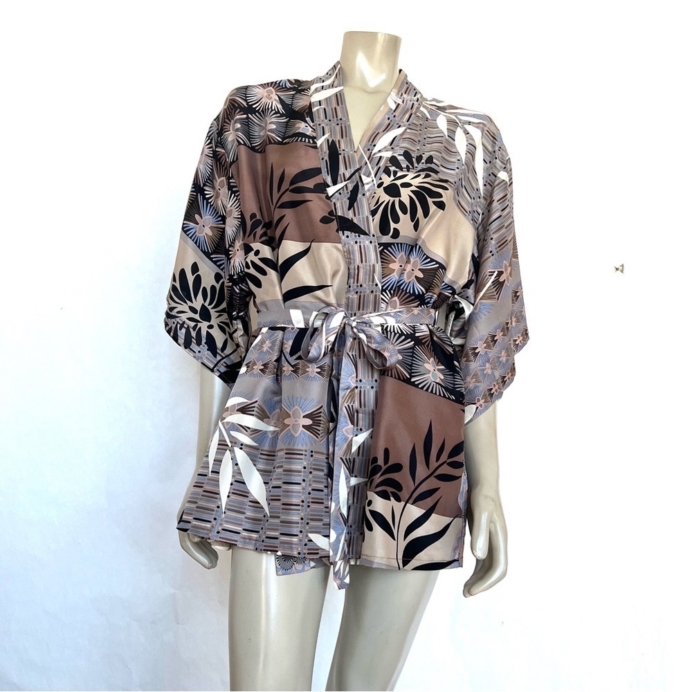 100% Washable Silk Kimono Robe